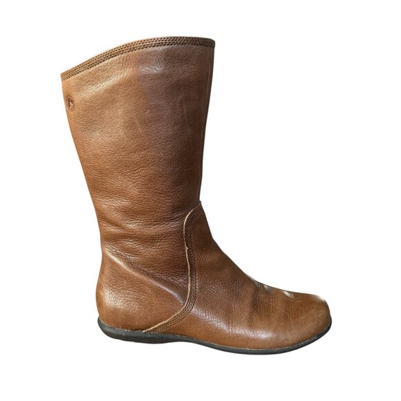 Rockport light brown leather mid calf side zip boots women's size 6M - Picture 2 of 11